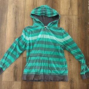 Circo Green and Gray Striped Kids Jacket